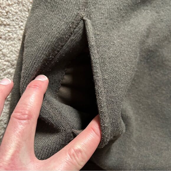 Timberland Quarter Zip Brown Fleece Pullover Long Sleeve Sweater Size Large - Picture 5 of 8